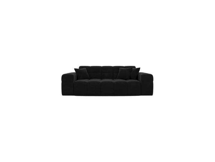 2-Sitzer Design Sofa „Bloom“ mit Samtbezug Samtbezug Schwarz BLOOMINGLOFT Collection