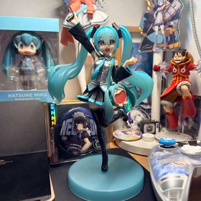 Bandai Genuine FuRyu TENITOL Hatsune Miku UWA Smile Itabag Ver Kawaii Cartoon Figure Toys Model Ornaments Gift