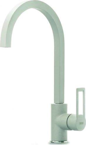 elleci Mgkbri68 Rubinetto Cucina Miscelatore Monocomando Canna Girevole Alta In Granitek Colore Bianco Titano G68 - Mgkbri68 Bridge