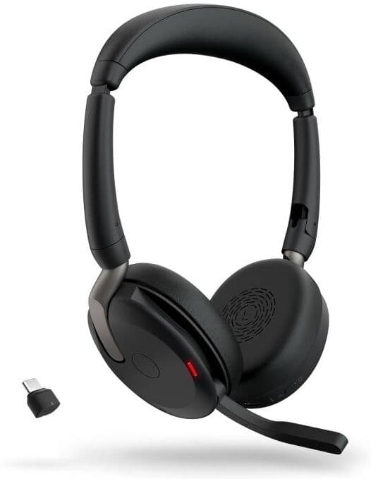 Jabra GN Jabra Evolve2 65 Flex UC Stéréo USB-C Micro-casque professionnel ultra portable avec réduction de bruit active (ANC) inégalée.