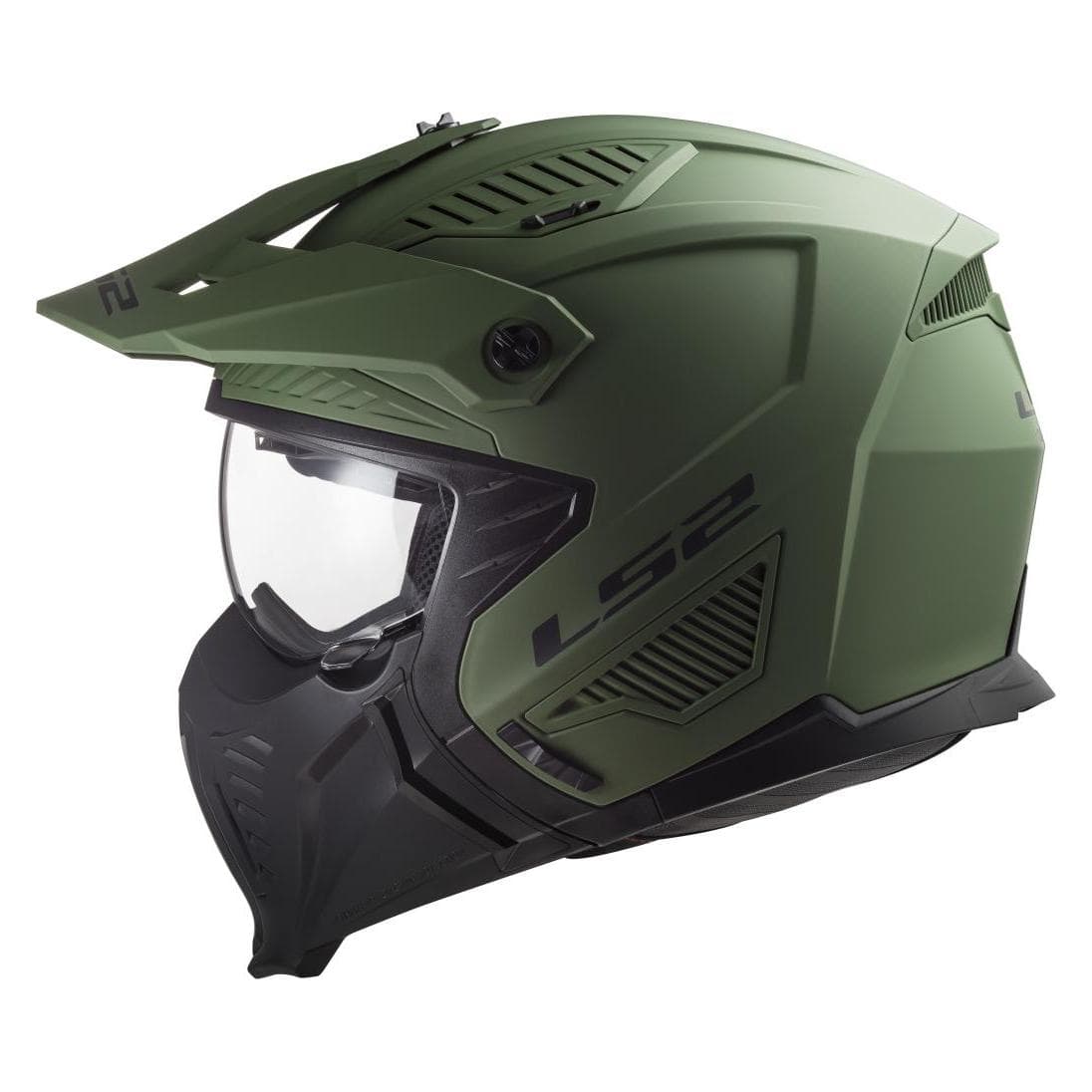 LS2 Helm Drifter Solid OF606 matt military maat S (S, 55 - 56 cm) (366061061S)