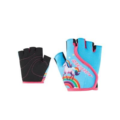 Fahrradhandschuhe ZIENER "CLAUDI-Z", Kinder, Gr. M, bunt (aqua blau), Materialmix, Handschuhe