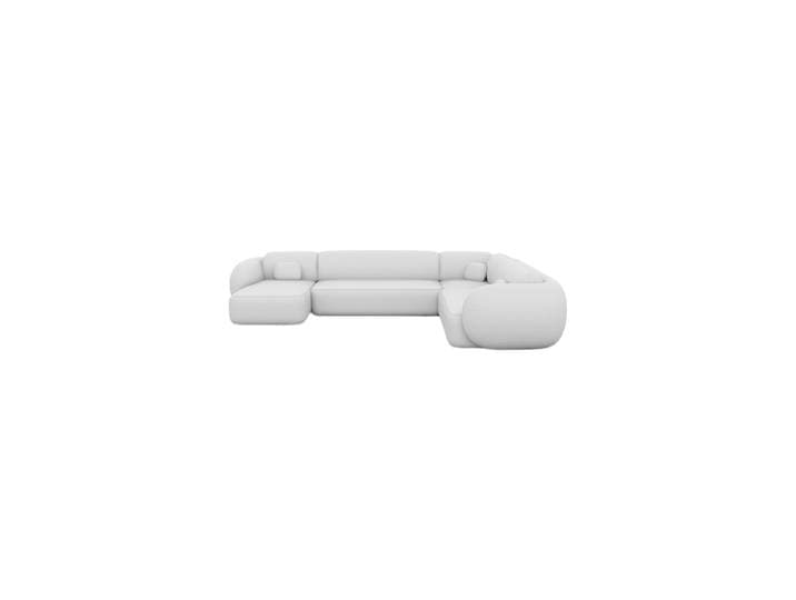 7-Sitzer Design Echtleder Panorama-Sofa „Avella XXL“ Echtleder White BLOOMINGLOFT Collection