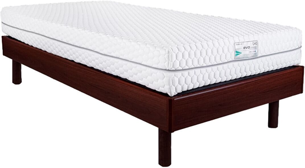 Dimaflex Conjunto colchón de viscoelástica y somier de madera EVO FIJO 2 .  (Cama 80 x 200 cm) Wengué