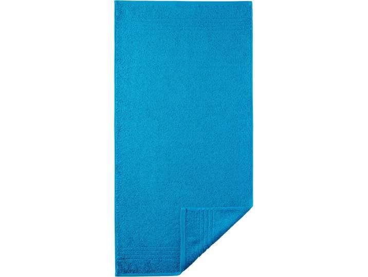 Handtücher EGERIA Madison , blau (hellblau), B:50cm L:100cm, Walkfrottee, Obermaterial: 100% Baumwolle, Handtücher, Handtücher, Uni-Programm mit Streifenbordüre, reine Baumwolle