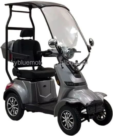 NONE Modification Hot-selling 4-Wheel Electric Mobility Scooter with Canopy Roof Max 25km/h Long Range Outdoor Travel for Adult