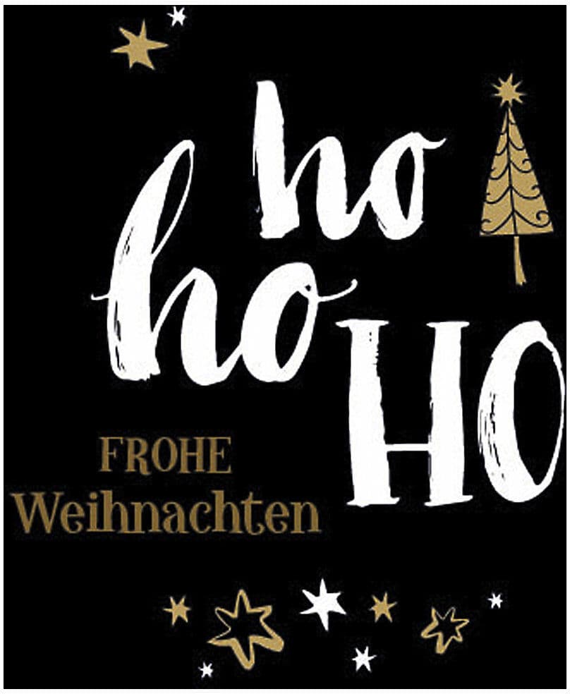 kaiserkraft Geschenketiketten, Ho Ho Ho - Frohe Weihnachten, VE 500 Stk, LxB 35 x 35 mm
