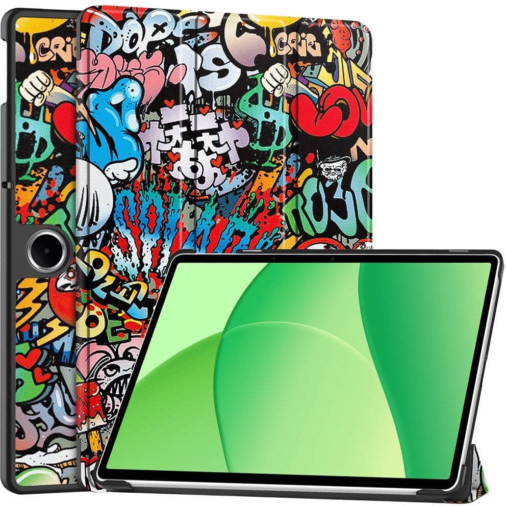 EIDERWOOD OnePlus Pad Lite / OPPO Pad SE Kunstlæder Flip Cover - Graffiti