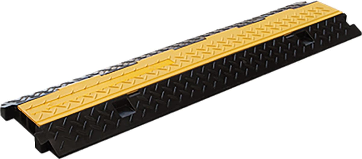 Tecnomat CANALE PASSACAVI CARRABILE 2 SCOMPARTI 1m L245xH45 mm IN GOMMA GIALLO NERA