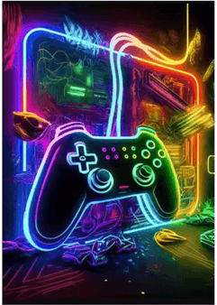 Uplift Curations 3PCS Gaming Wall Art Canvas Set Punk Style Gamepad Posters For Gamer Room Decor & Boys Bedroom 3 5070cm (unframed)
