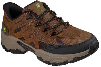 John Deere Built by Skechers Terraform (Men's) Outdoor in Brown, Size 8.5 M, Leather/Memory Foam/Synthetic