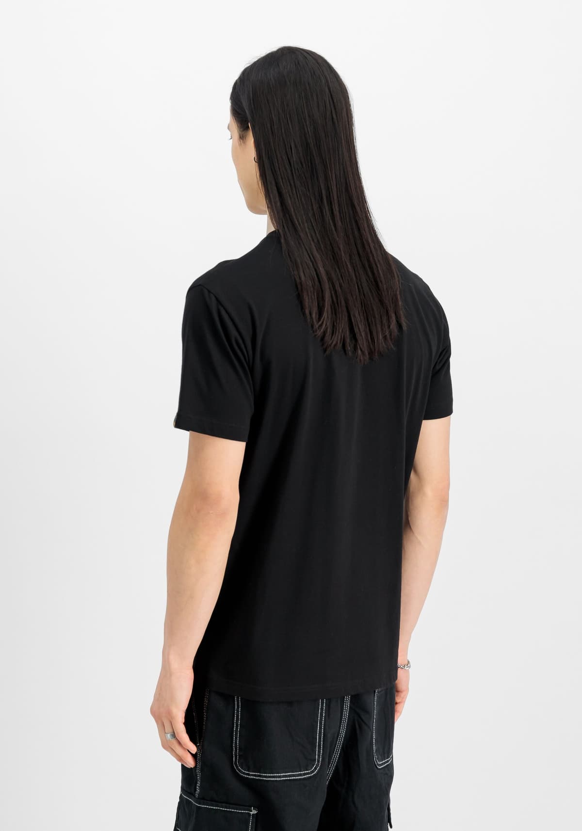 T-Shirt ALPHA INDUSTRIES "Nebula T-Shirt", Herren, Gr. 3XL, schwarz, Obermaterial: 100% Baumwolle, Shirts T-Shirt