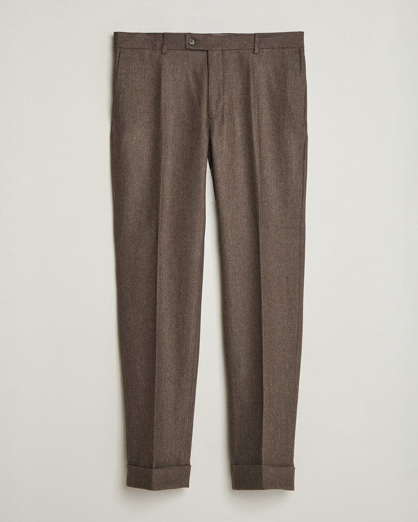 Morris Flannel Suit Trousers Brown men 56 Brun