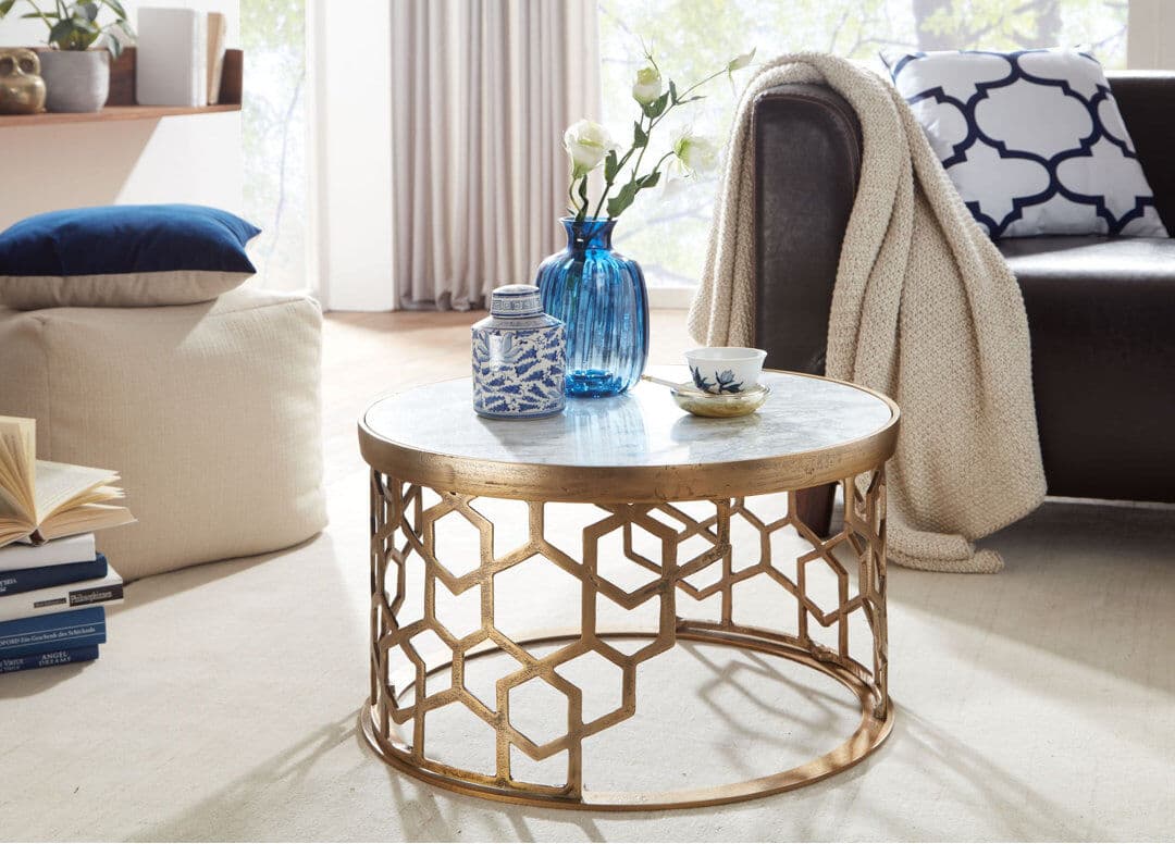 Wohnling Frame Coffee Table White 36cm H x 60cm W x 60cm D