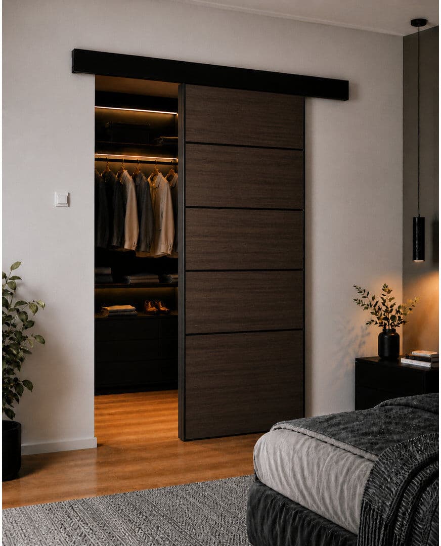 Brayden Studio DOOR MARTI 1 Dark Ash 92cm x 205cm