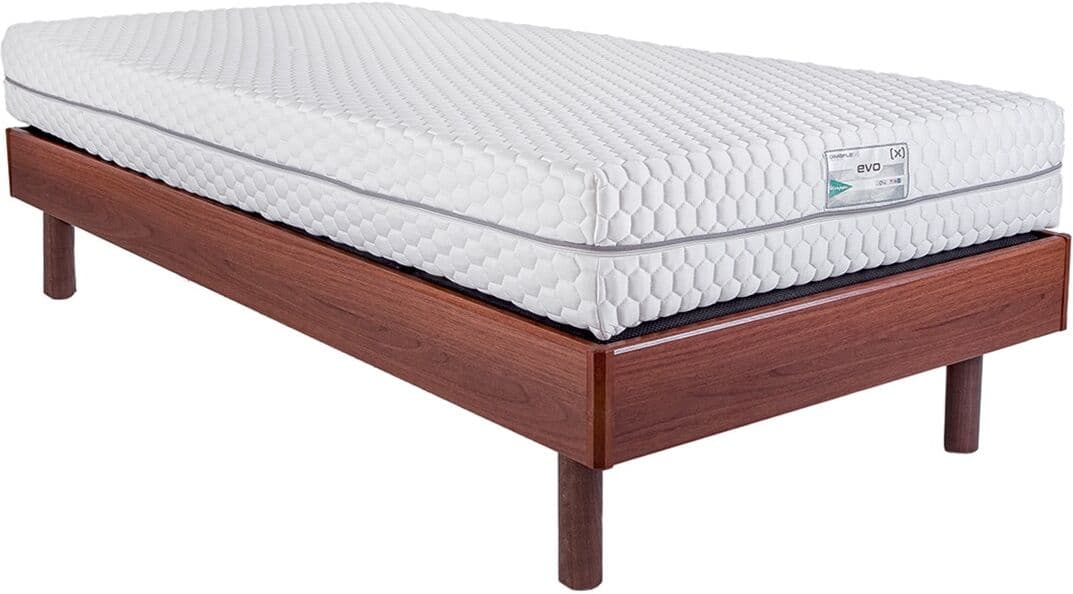 Dimaflex Conjunto colchón de viscoelástica y somier de madera EVO FIJO 2 .  (Cama 80 x 200 cm) Nogal
