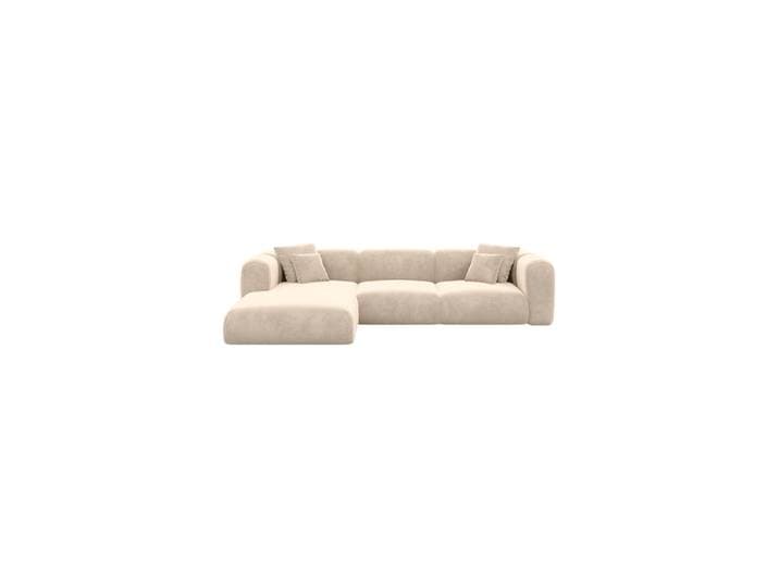 4-Sitzer Design Ecksofa „Terranova“ mit Samtbezug Samtbezug Cream BLOOMINGLOFT Collection