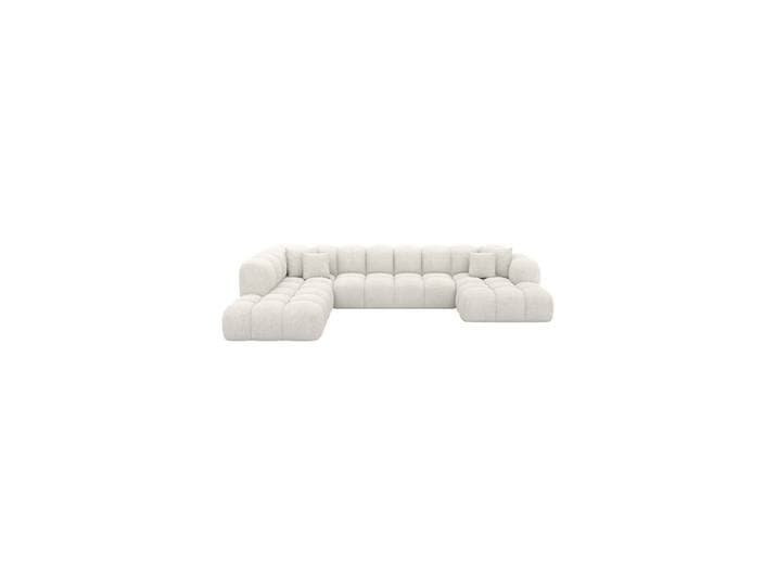 7-Sitzer Design Panorama-Sofa „Varello Lounge XXL“ mit Bouclé-Bezug Bouclé White BLOOMINGLOFT Collection