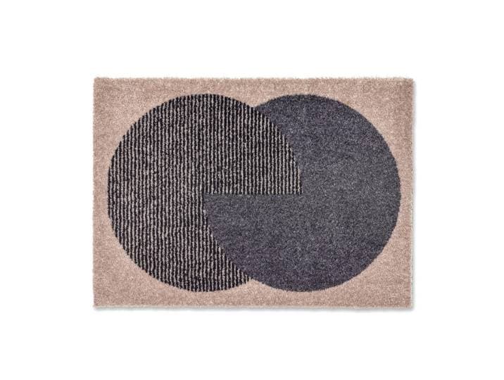 Schöner Wohnen Teppi Fussmatte, Anthrazit, Beige, Textil, Abstraktes, rechteckig, 50x70 cm, schmutzabweisend, für Fussbodenheizung geeignet, rutschhemmend, pflegeleicht, Teppiche & Böden, Fussmatten & Schuhabtropftassen