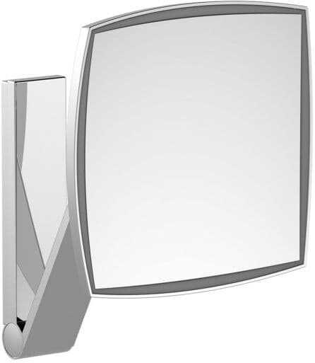 Keuco iLook_move Kosmetikspiegel 17613019003 5-fach Vergrößerung, 200x200mm, beleuchtet, mit Raumlichtschalter, verchromt
