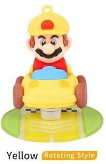 Uplift Picks Drift Tail Swing Rotating Car Ornament Dashboard Decoration Toy yellow No Rotation