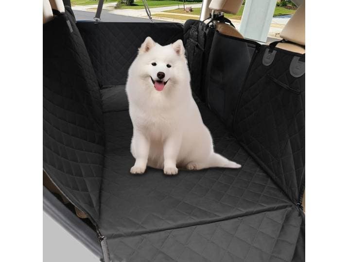 Housse de siège auto pour grand chien Bingopaw, extension de siège arrière, protection de siège arrière pour voitures avec poches, fond rigide, imperméable, anti-griffures, hamac pour chien