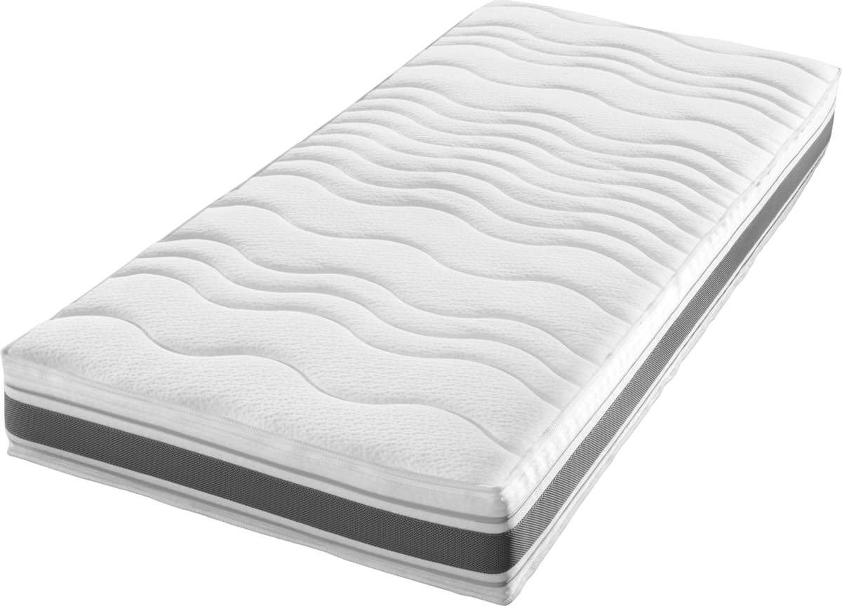 Kaltschaummatratze FAN "Punktoflex de Luxe KS, Matratze in 90x200 cm, 140x200 cm", weiß, B:90cm H:22cm L:200cm, Bezug: 100% Polyester, Matratzen, Kaltschaummatratze, 7-Zonen-Luxus-Kaltschaum-Matratze, Greenfirst-Veredelung gegen Milben