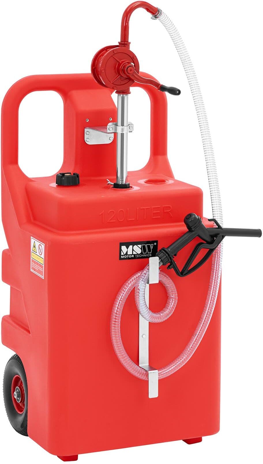 MSW Stație de alimentare mobilă - cu robinet și roți - 120 l MSW-PFT-120-M