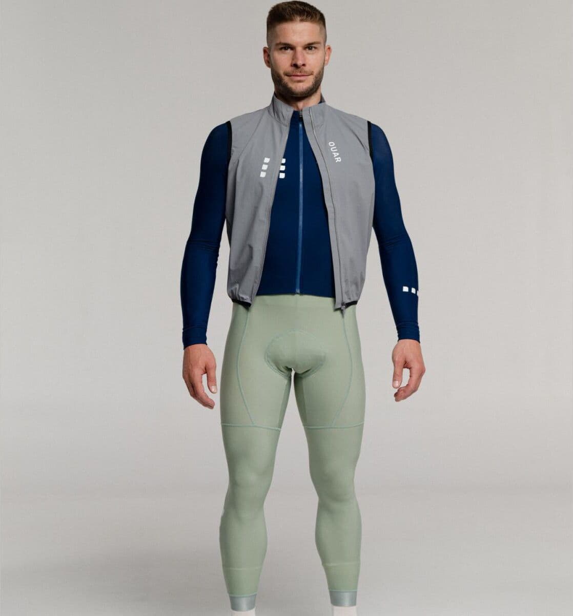 Ouar Chaleco de ciclisimo Unisex Mist Evo .  (XL) Gris