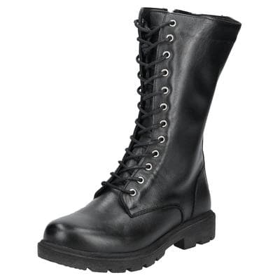 Schnürstiefel ANDREA CONTI "Andrea Conti Stiefel Leder", Damen, Gr. 38, schwarz, Leder, Schuhe Schnürstiefel