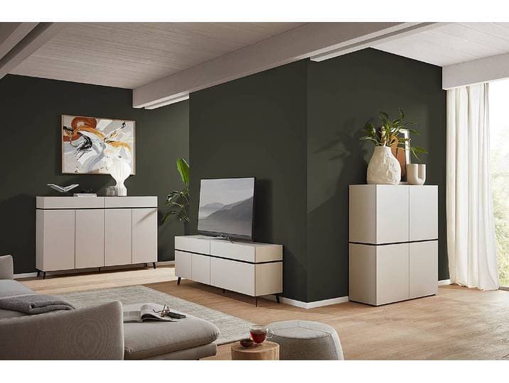 TV-Lowboard Spanplatte, beschichtet Beige/Kaschmir 180 x 57 x 40cm