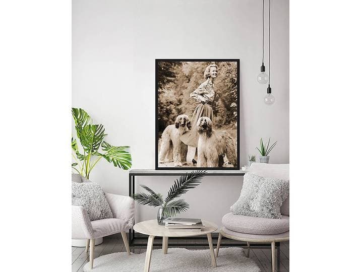 Tableau déco With the dogs Cadre : hêtre massif verni Revêtement : plexiglas Noir 63 x 83cm