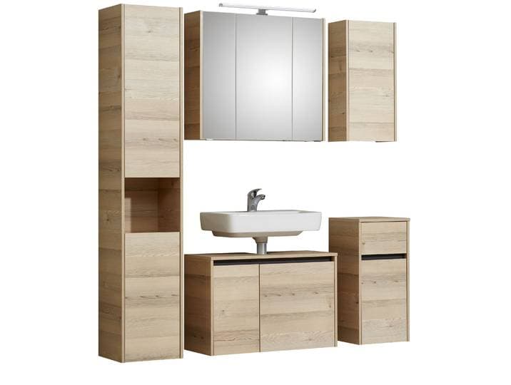 Badmöbel-Set SAPHIR Quickset 393 , beige (polar piniefarben), Kastenmöbel-Sets, Badmöbel-Set
