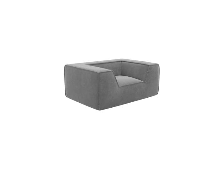 Design Loungesessel „Lorenza“ mit Samtbezug Samtbezug Dunkelgrau BLOOMINGLOFT Collection