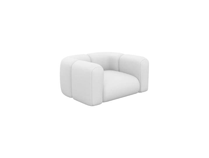 Echtleder Design Loungesessel „Terranova“ Echtleder White BLOOMINGLOFT Collection