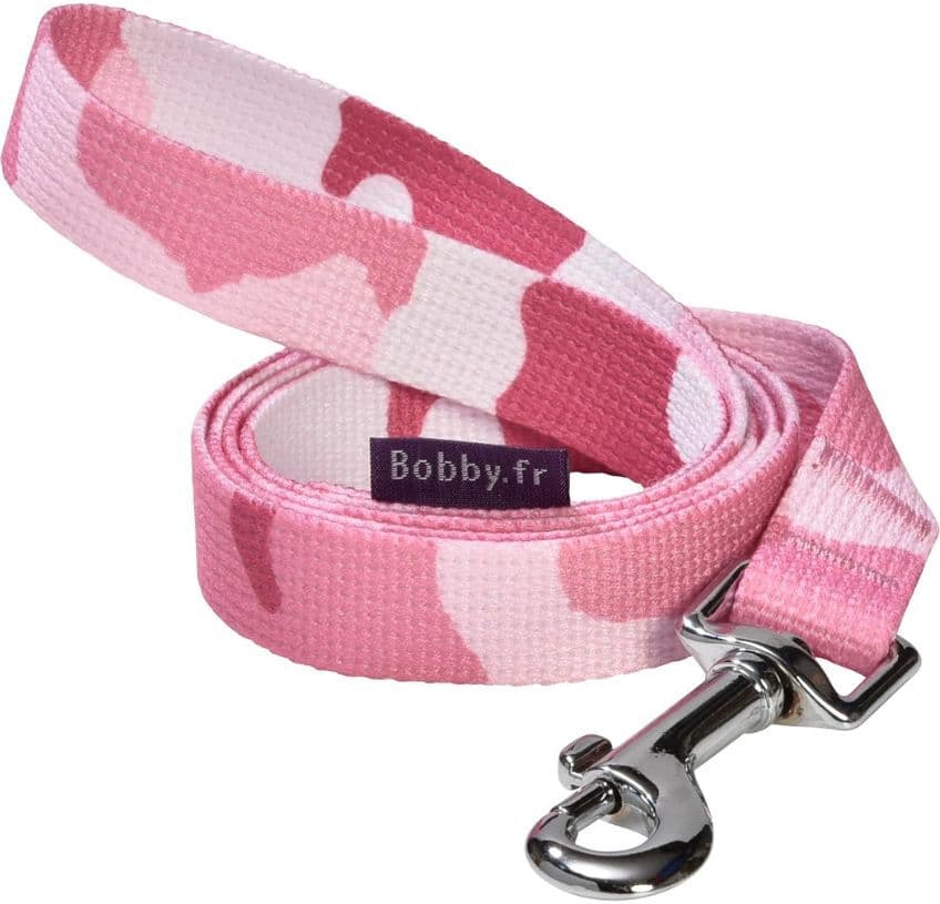 CROCI Guinzaglio Camouflage per Cani Bobby Rosa 100X1CM