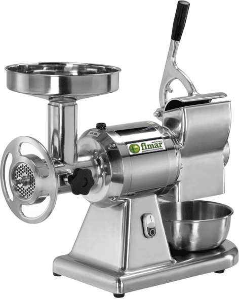Fimar TC22T - Tritacarne elettrico - Con grattugia integrata - 400 V - 1.5 HP - Gruppo macinazione in alluminio - Senza inversione di marcia