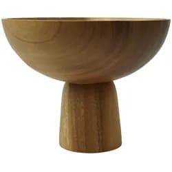 Kinta Holz Schale mit Sockel - Akazienholz - Ø 25 cm