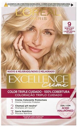Tinte Excellence Creme 9 Rubio Claro Claro