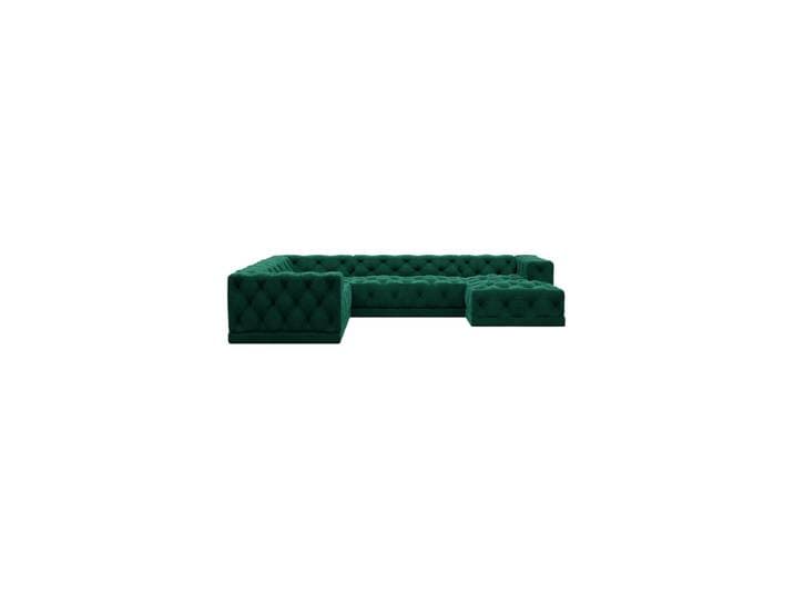 7-Sitzer Design Panorama-Sofa „Malika XXL“ mit Samtbezug Samtbezug Grün BLOOMINGLOFT Collection