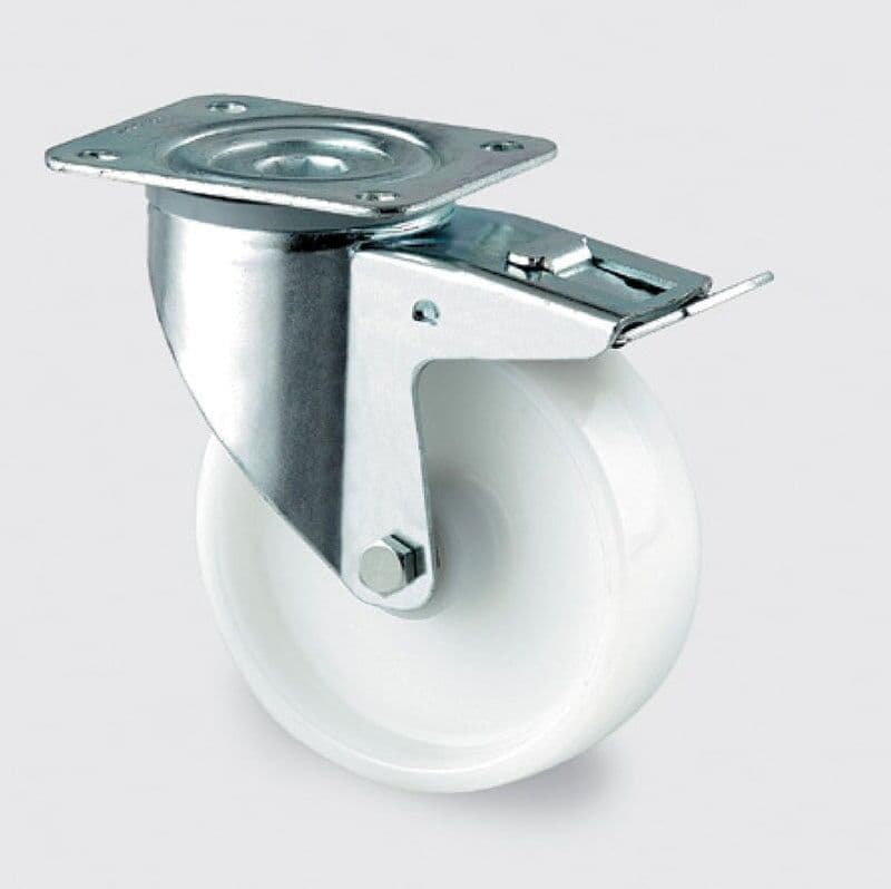 Polyamidové koleso TENTE otočné s brzdou 160 mm