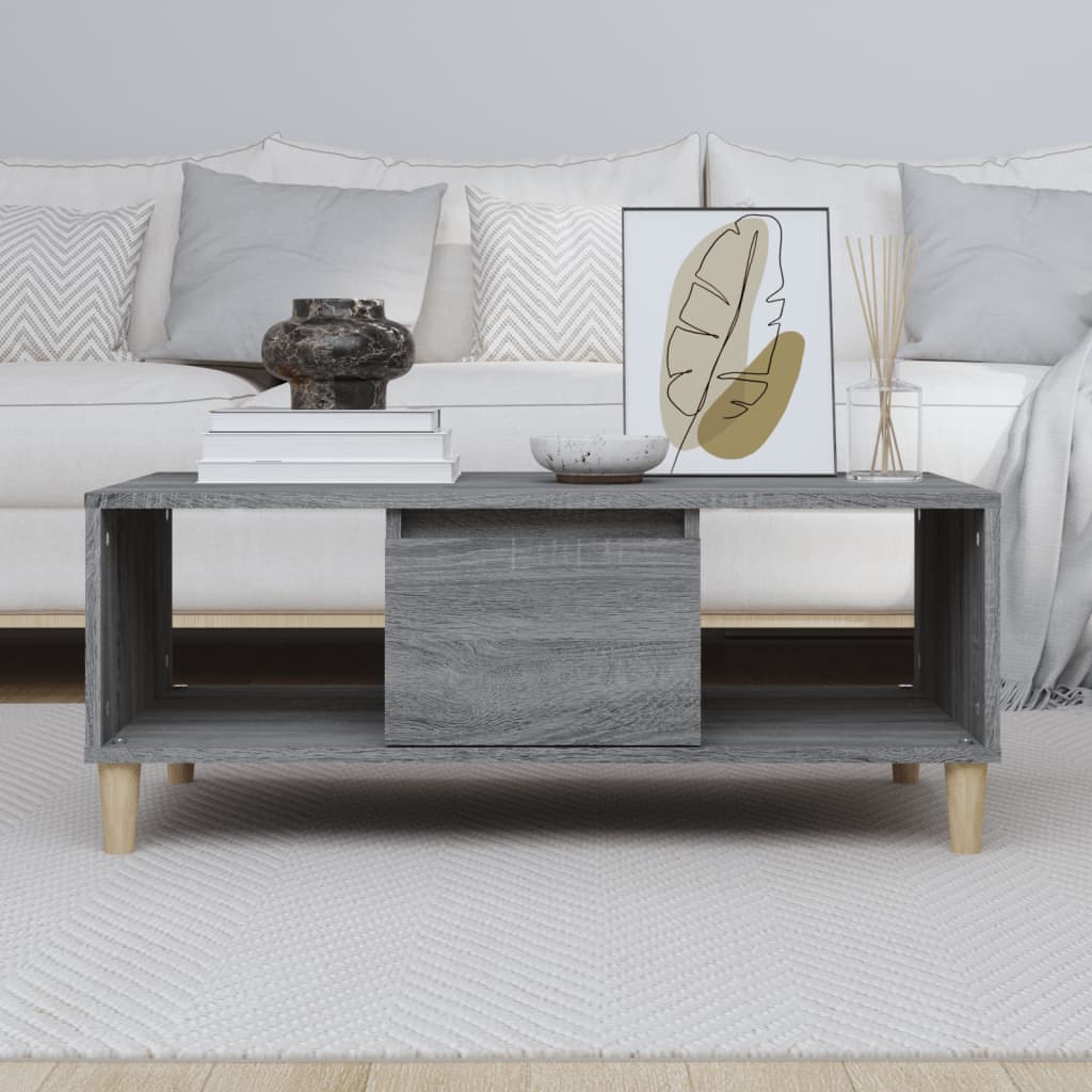 17 Stories Huntoon Coffee Table with Storage Grey Sonoma