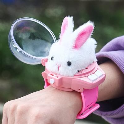 Discount Dollar Deals Children RC Car Mini Watch Toys With LED Lights, RC Car Toy, Watch Rabbit Crab Racing Toys For Girls Boys, Birthday red