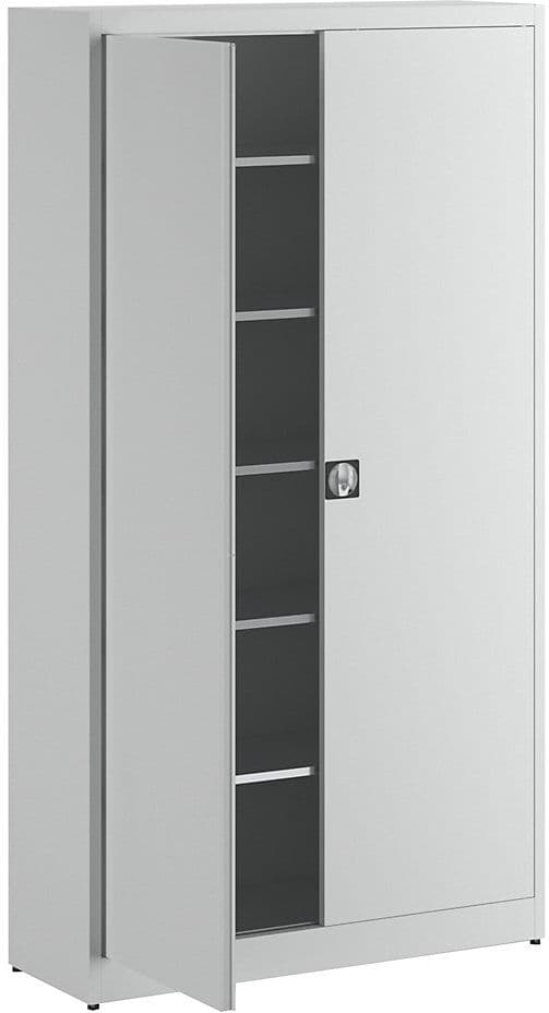 Extrahoher Universalschrank, HxBxT 2200 x 1200 x 420 mm, lichtgrau mauser