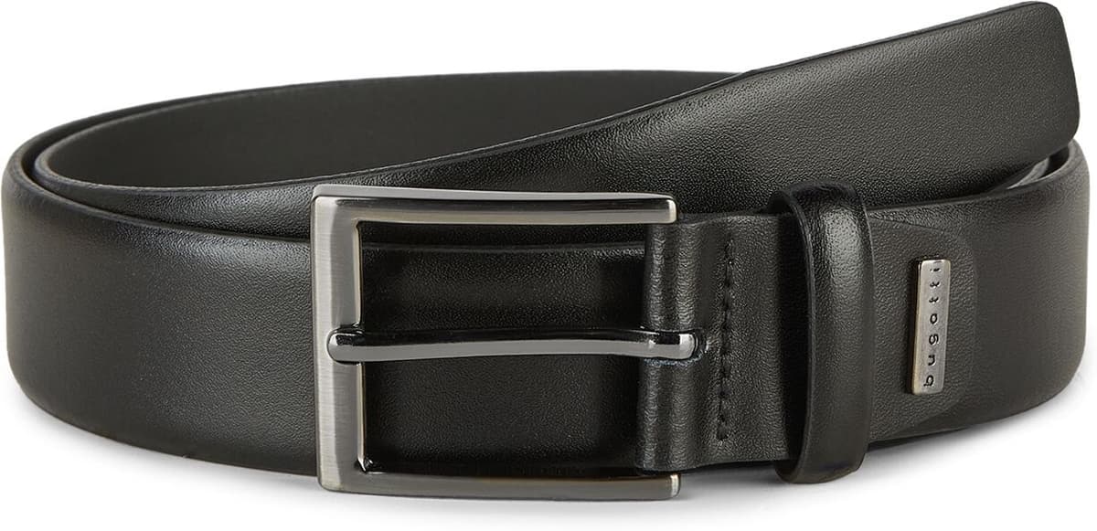 Ledergürtel BUGATTI "bugatti Herrengürtel 1401", Herren, Gr. 105, schwarz, Leder, Gürtel Ledergürtel