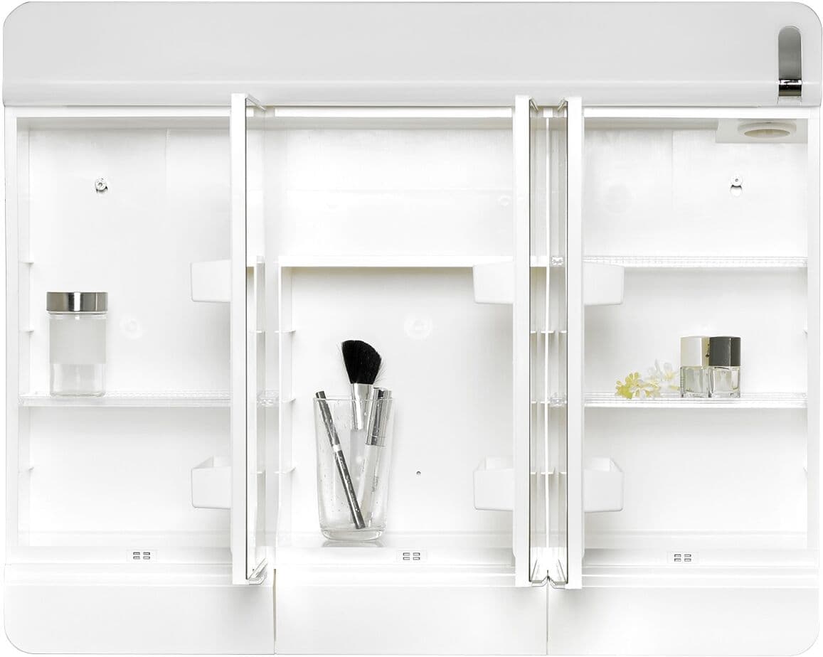 Spiegelschrank JOKEY "Alida", weiß, B:68,3cm H:54,5cm T:18cm, Kunststoff, Schränke, Spiegelschrank, 68,3 x 54,5 x 18 cm