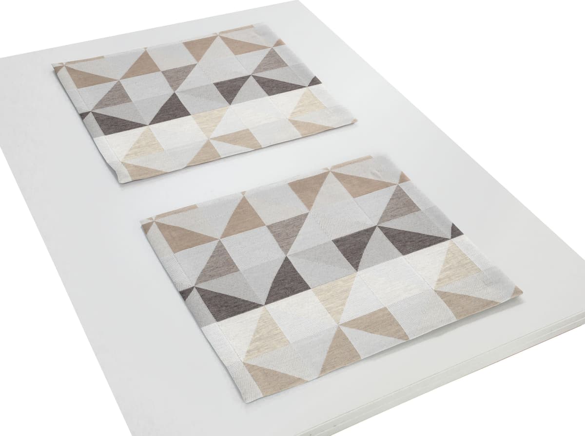 Platzset WIRTH "BERLARE" Gr. 1, braun, B:40cm L:35cm, Obermaterial: 85% Polyester, 15% Baumwolle, Platzsets, Platzset braun B/L: 40cm x 35cm, 2 Stk., Baumwolle Polyester, eckig