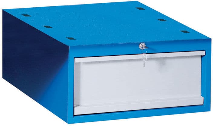B2B Partner Wisząca szuflada narzędziowa do stołów warsztatowych GD, 1x szuflada, 510 x 592 x 255 mm, niebieska / szara