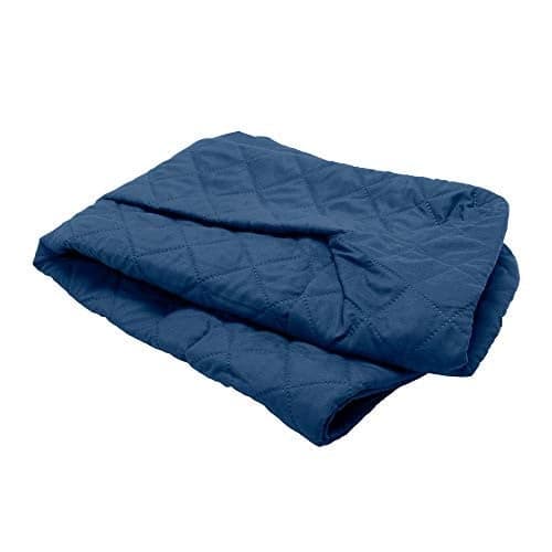Furhaven Vervangbare Gewatteerde Sofa-Stijl Hondenbed Cover - Navy, Medium