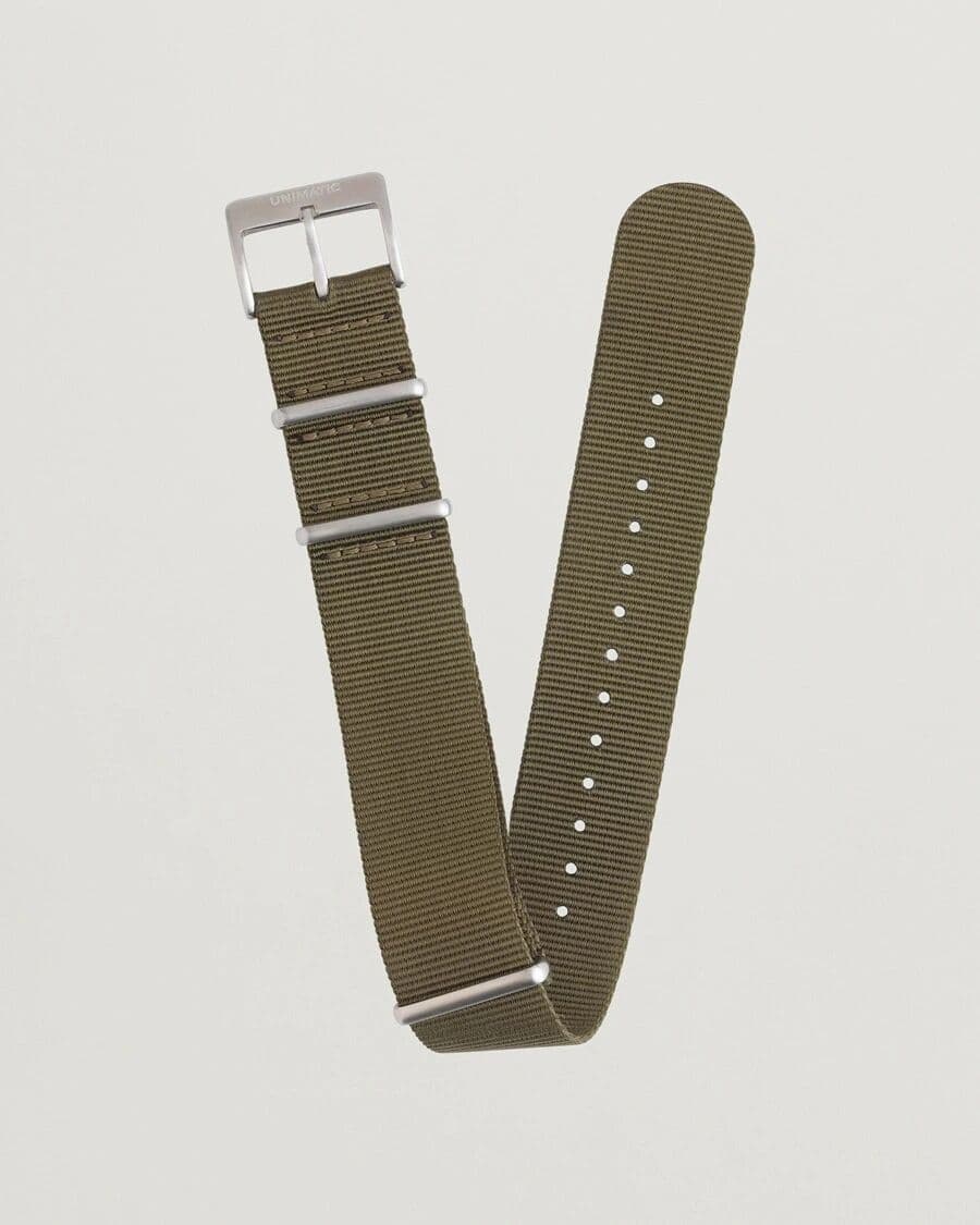 UNIMATIC Nylon Nato Steel 22mm Strap Olive